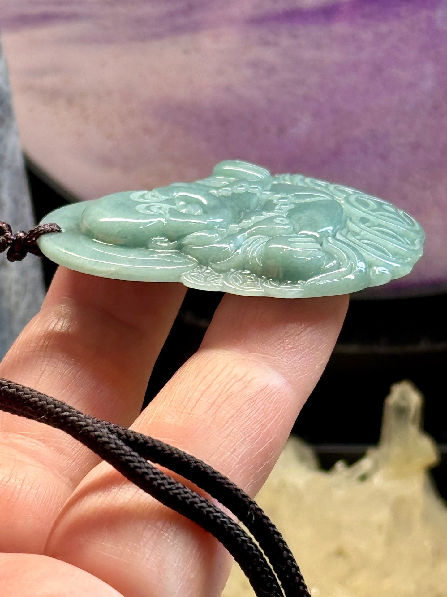 Collier de Jade Bouddha Rieur