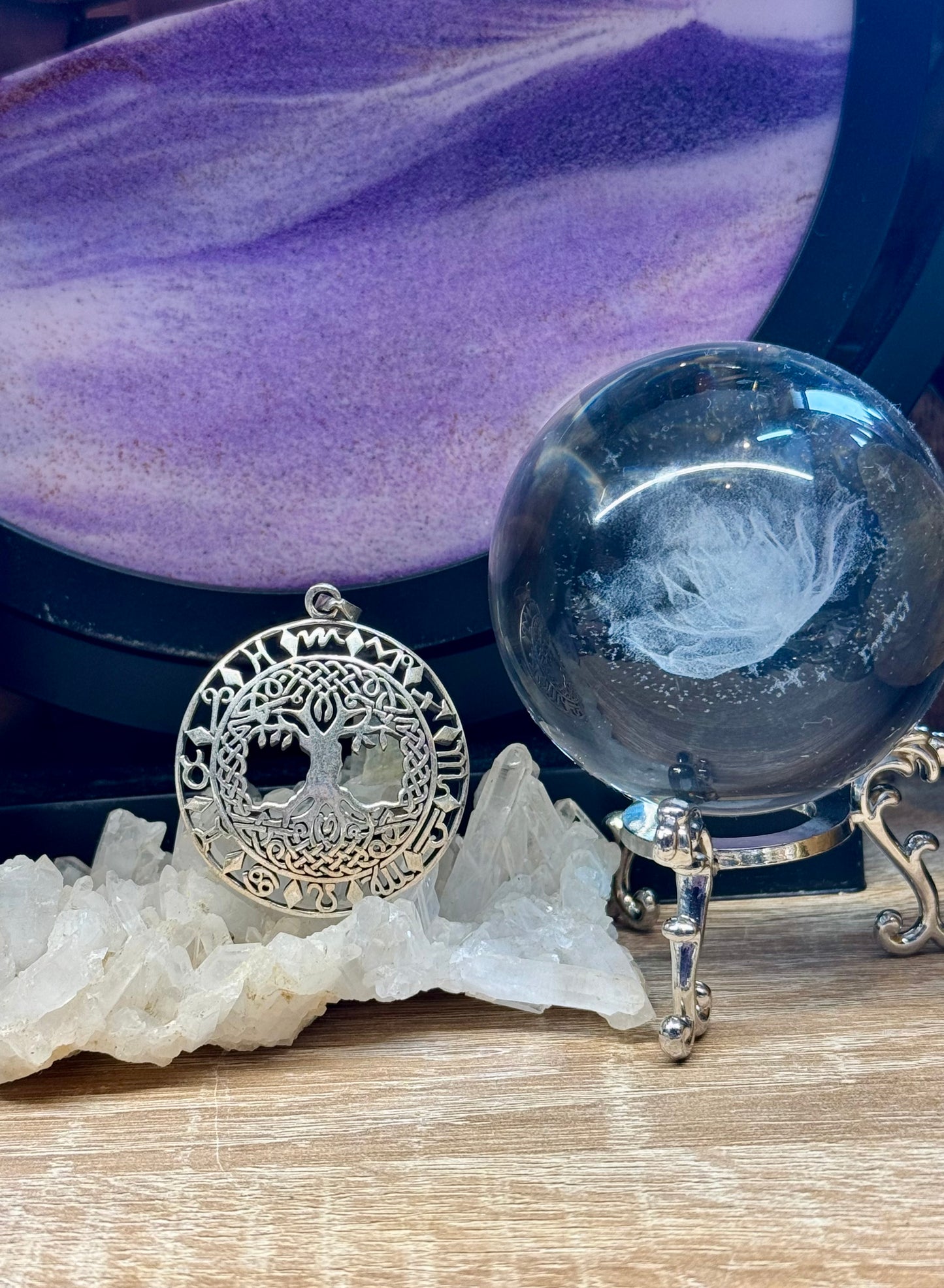 Pendentif Arbre de vie et Signes du zodiaque