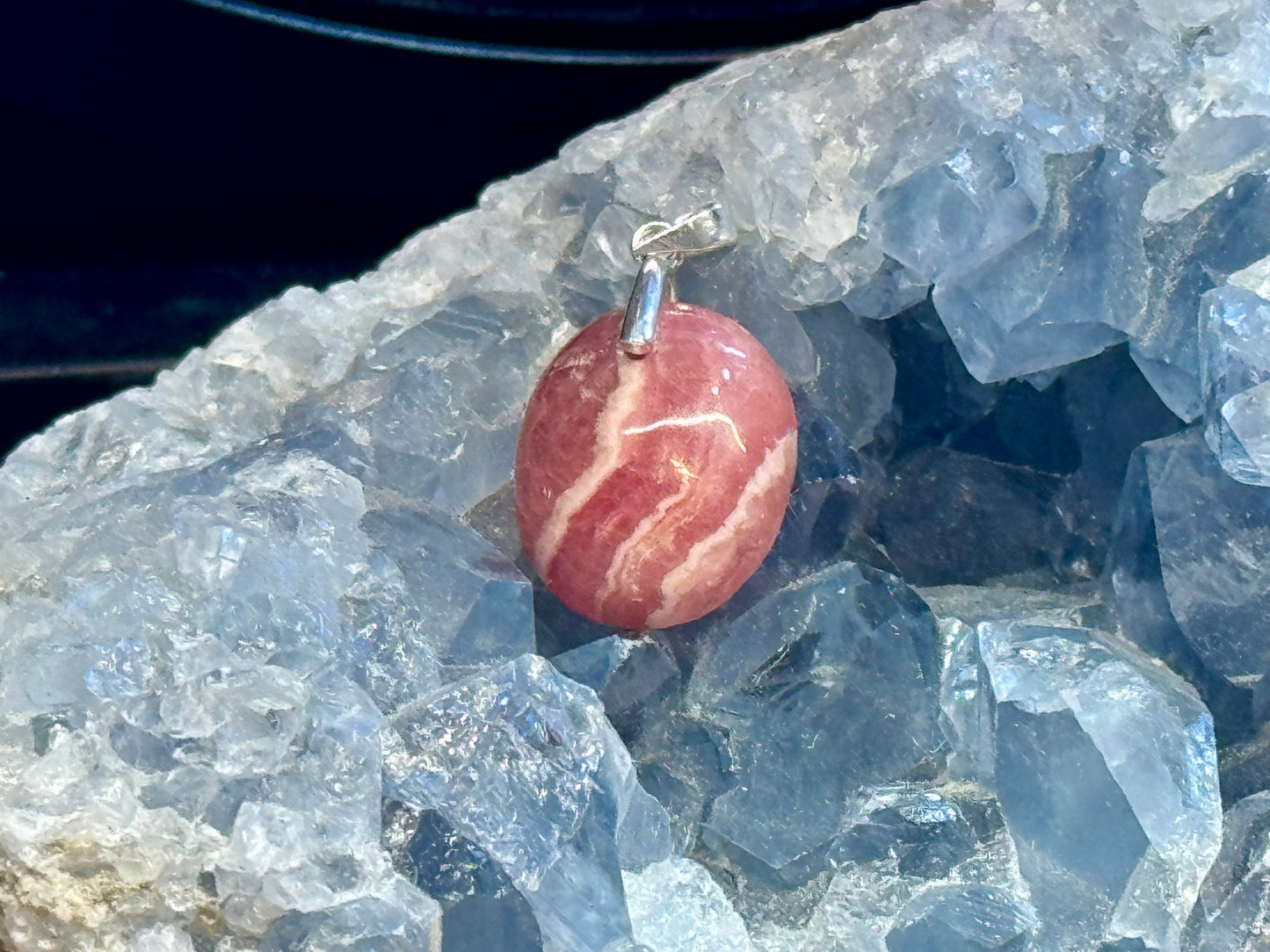 Pendentif de Rhodochrosite