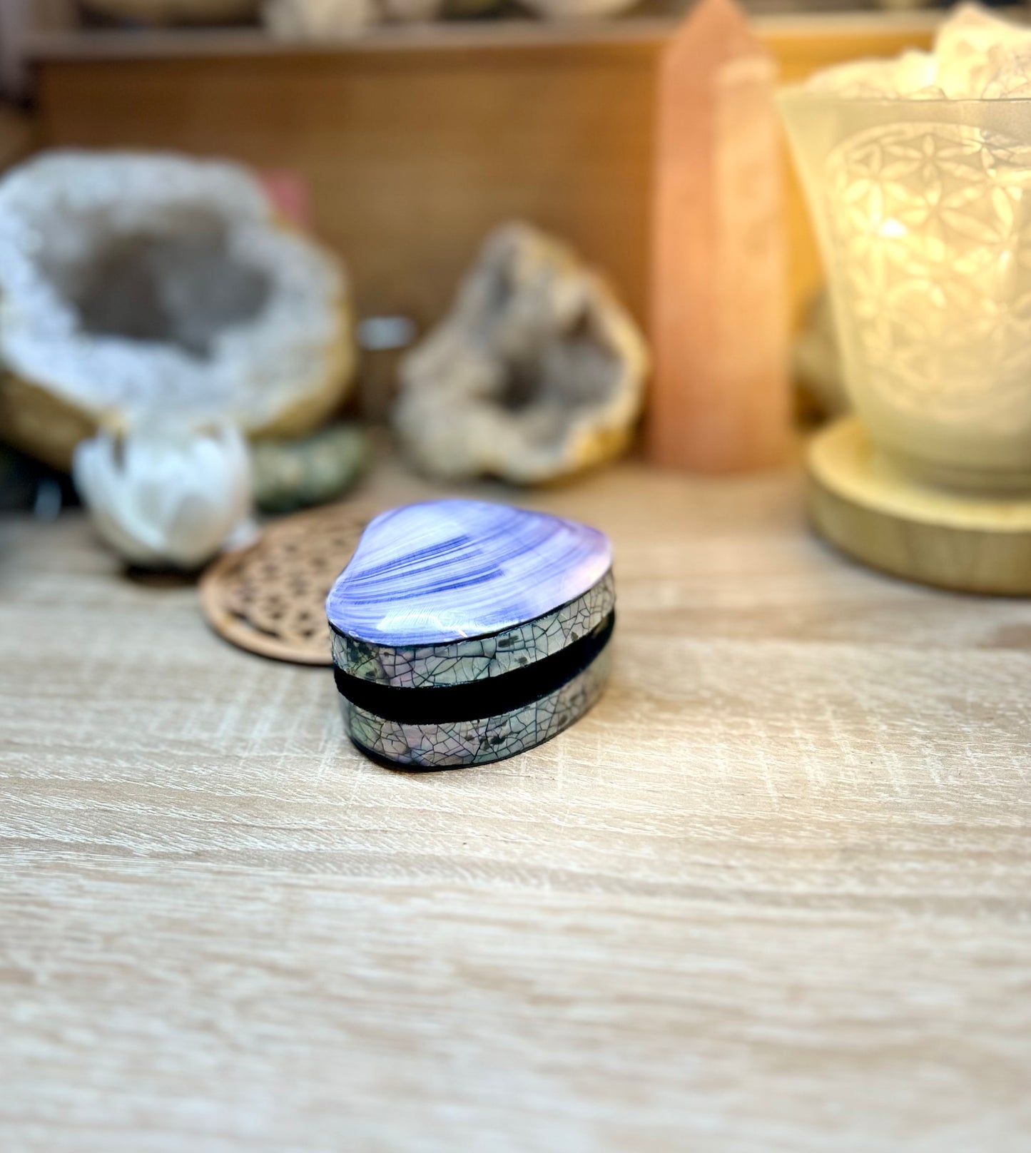Boîte à bijoux coquillage et abalone