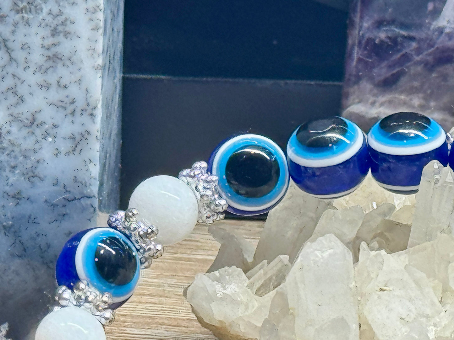 Bracelet de protection Oeil Grec et Quartzite