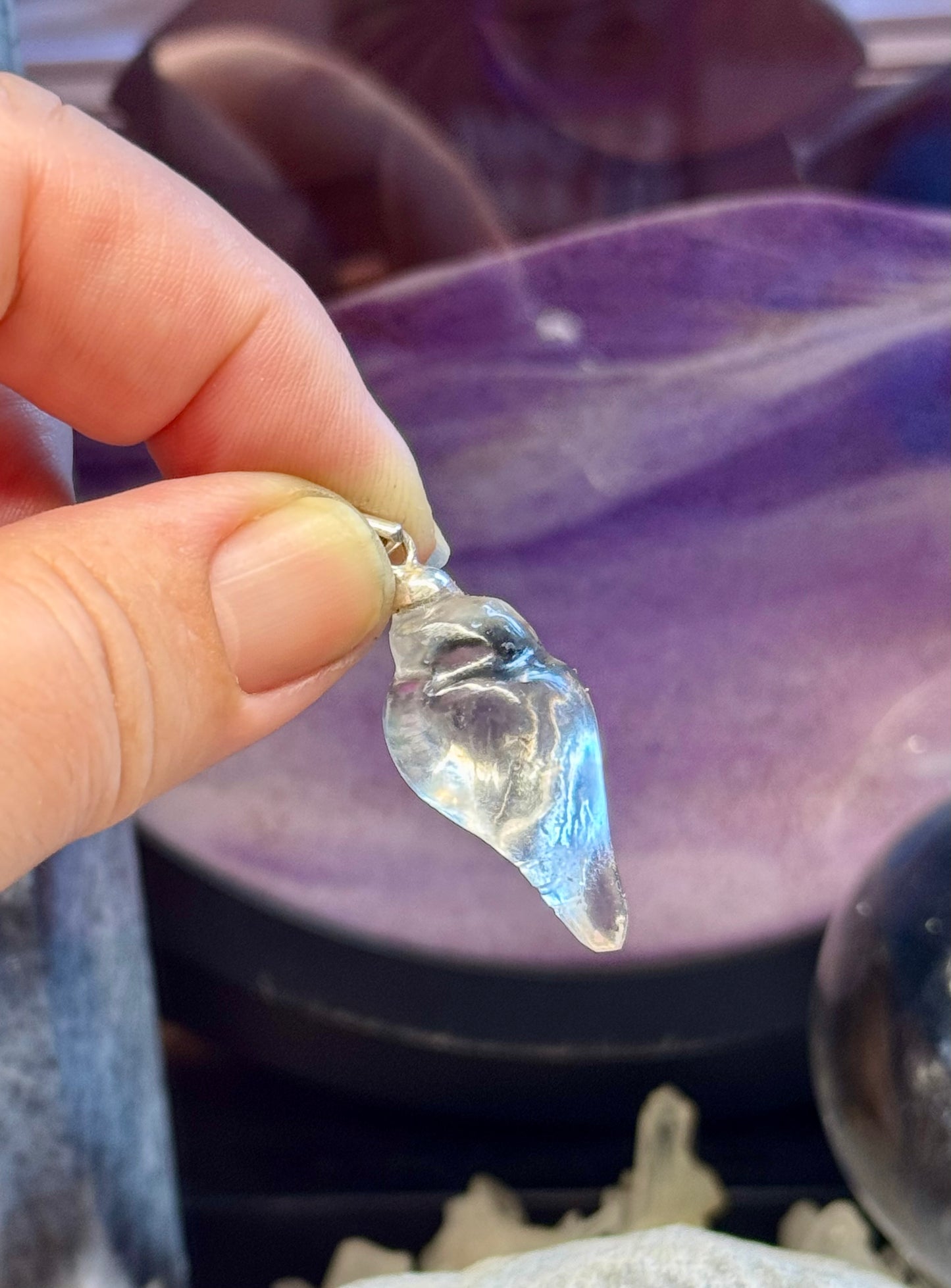 Pendentif Conque en Cristal de roche