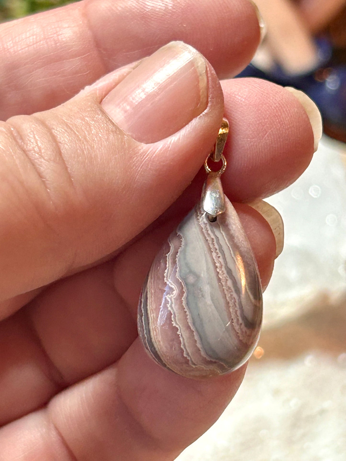 Pendentif de rhodochrosite