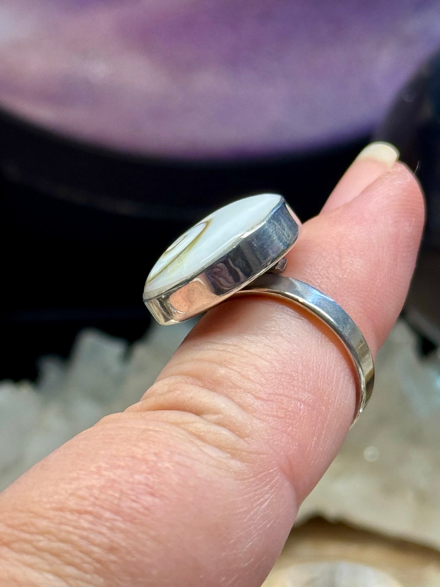 Bague Oeil de Shiva rond T51