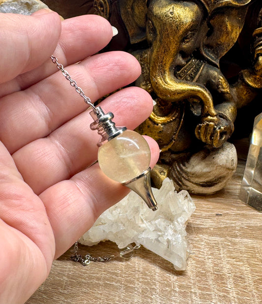Pendule sphérique en citrine