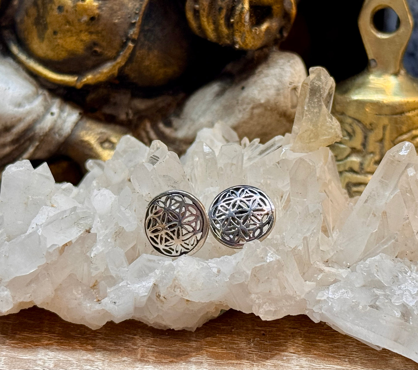 Boucles d’oreilles Fleur de vie - 1cm