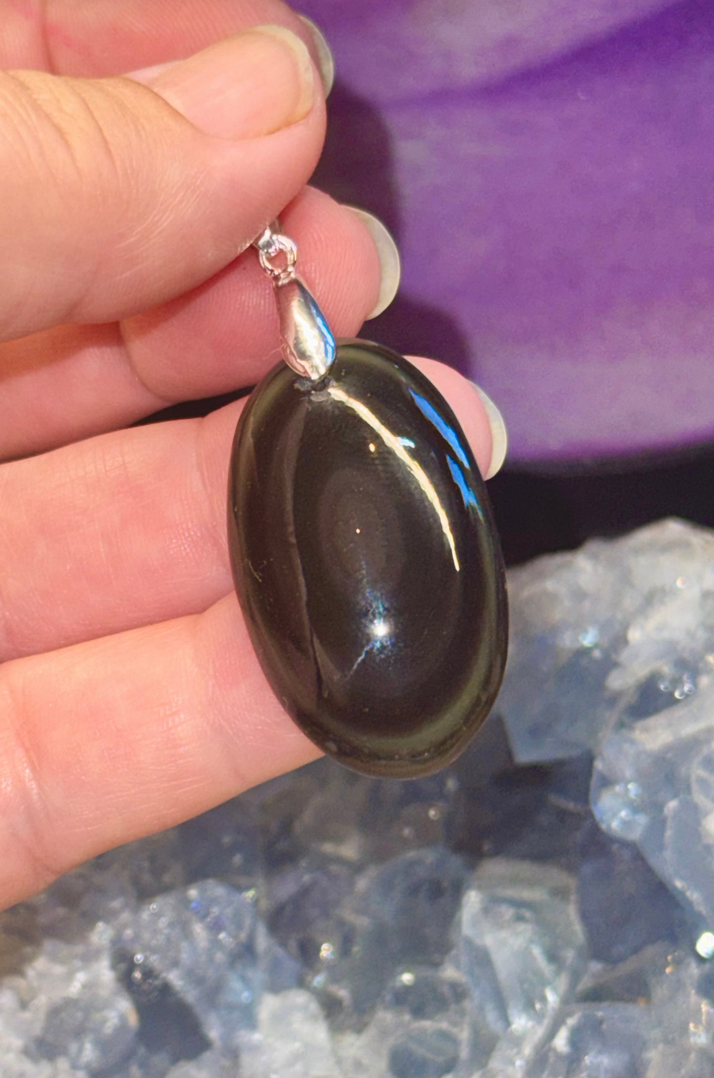 Pendentif d’obsidienne Oeil céleste 1