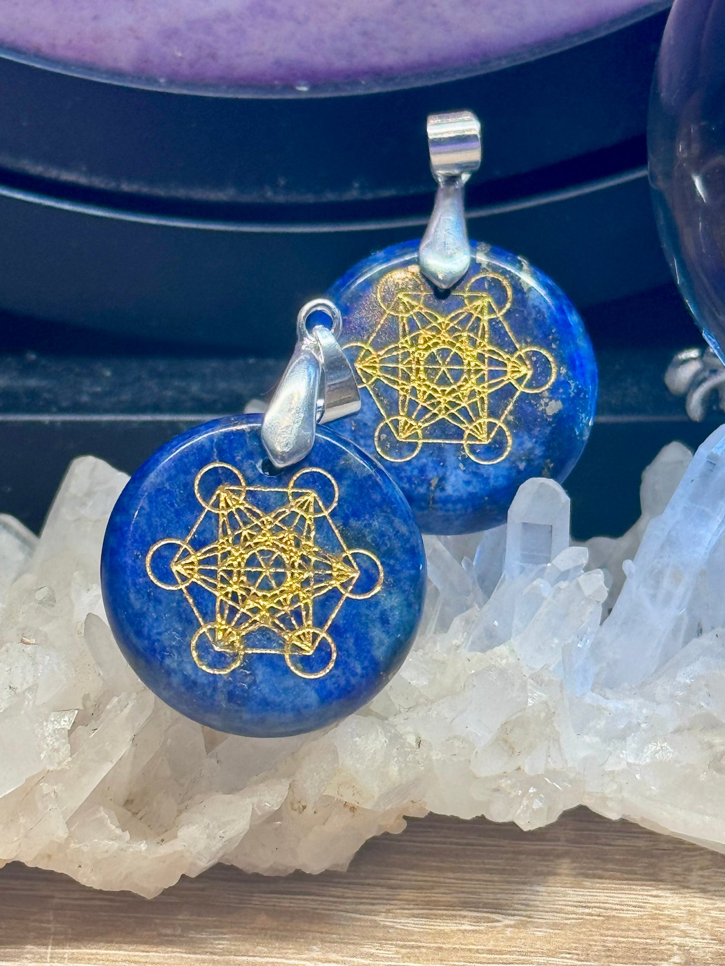 Pendentif Lapis Lazuli & Sceau de Métatron