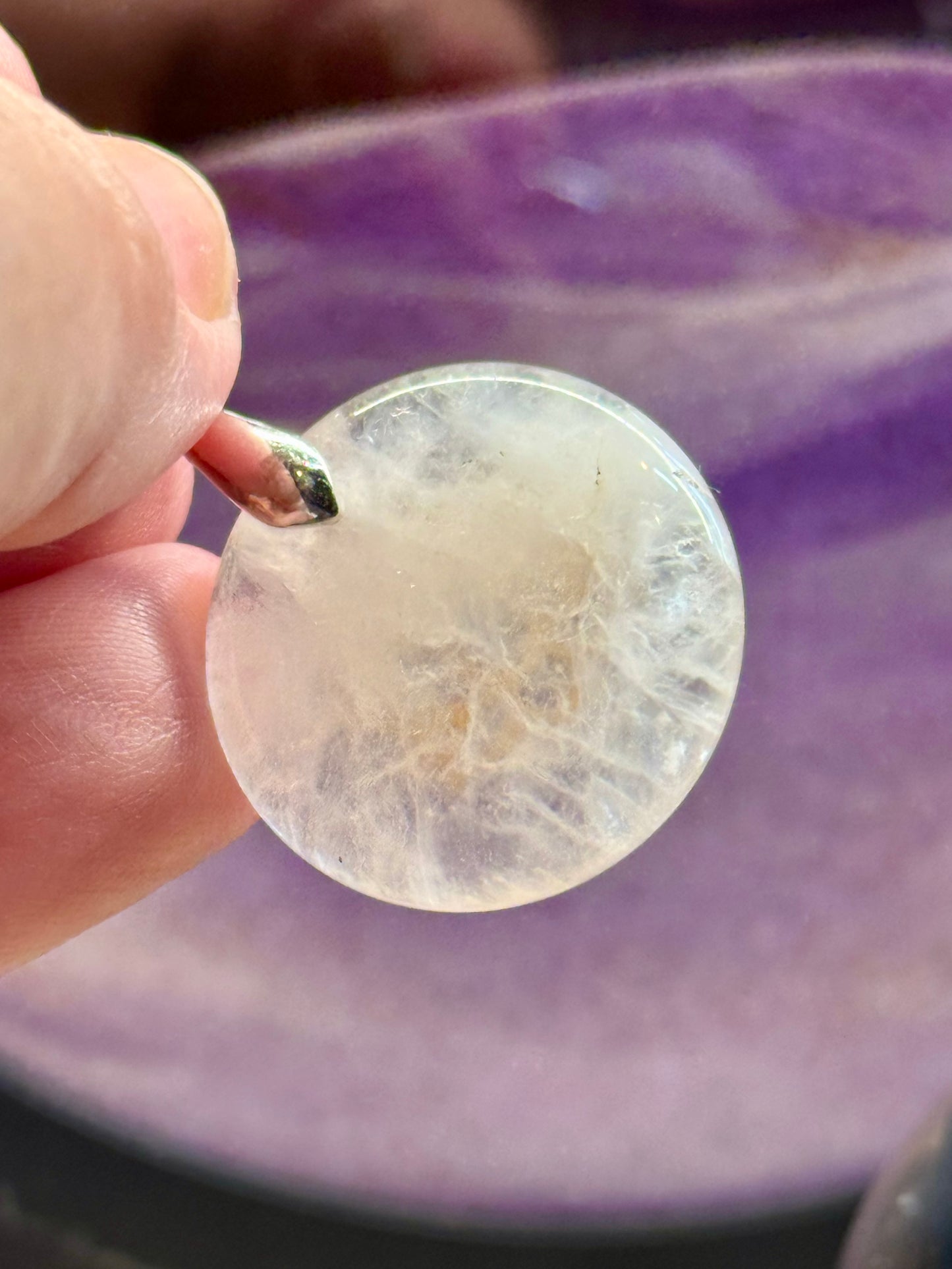 Pendentif en Cristal de Roche - Lotus 1