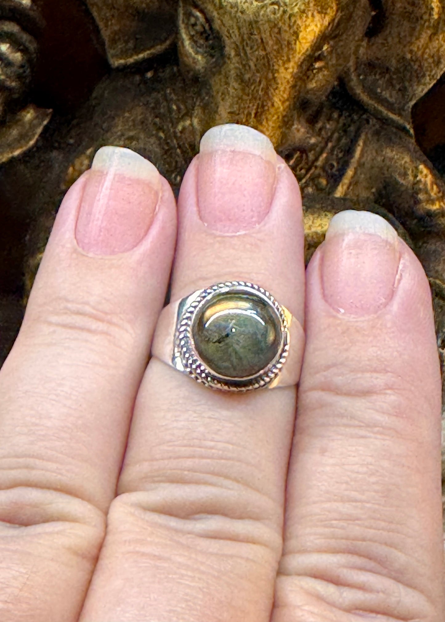 Chevalière labradorite