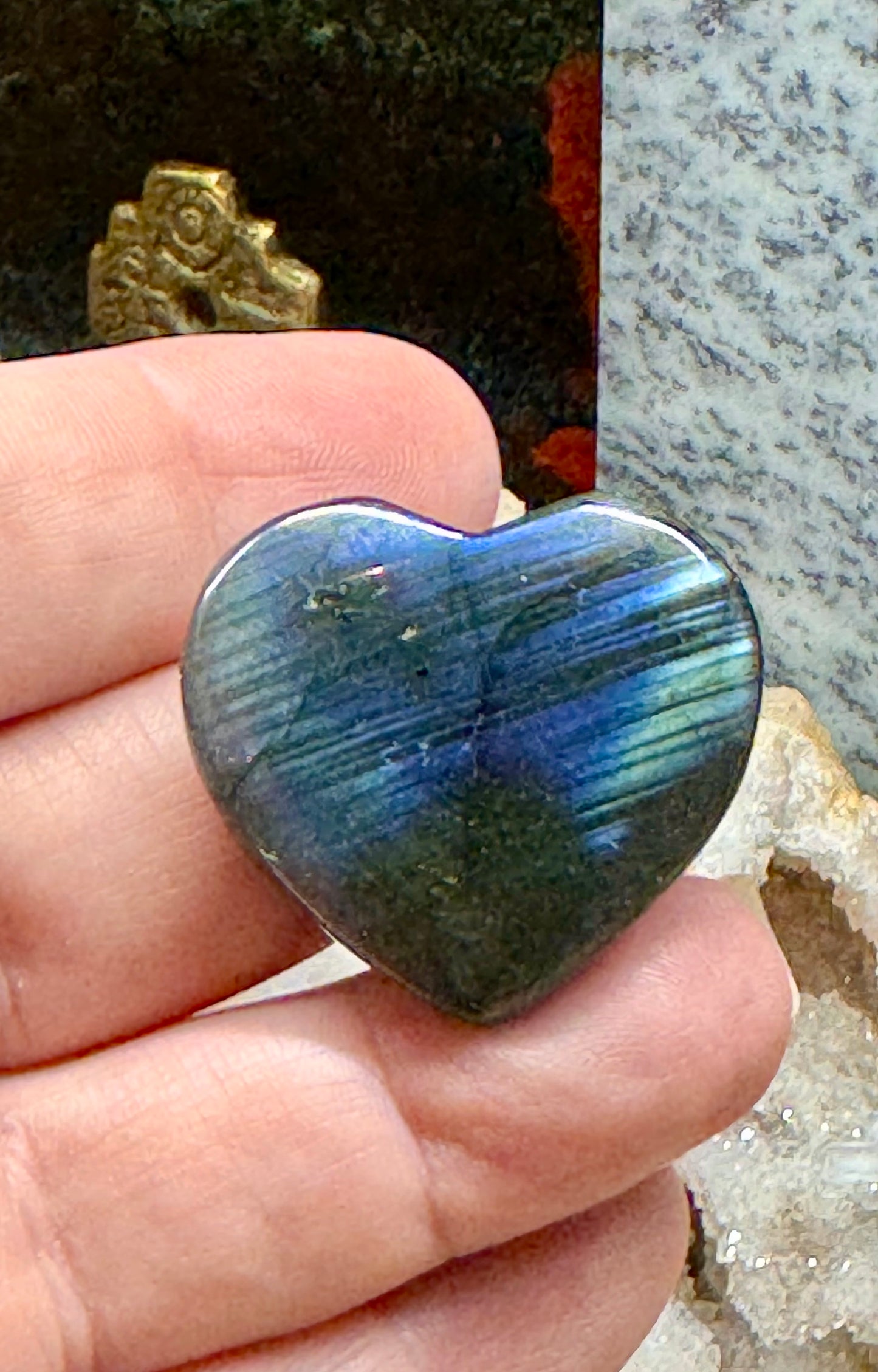 Cœur en labradorite