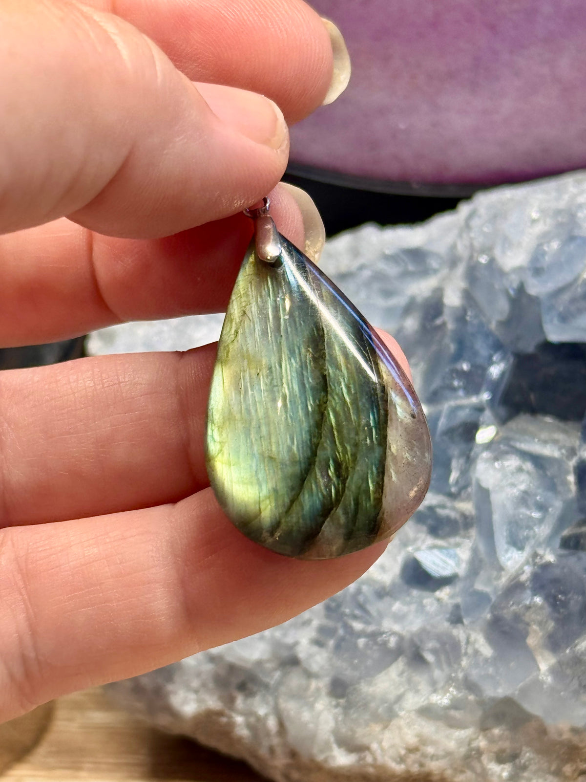 Pendentif de Labradorite goutte