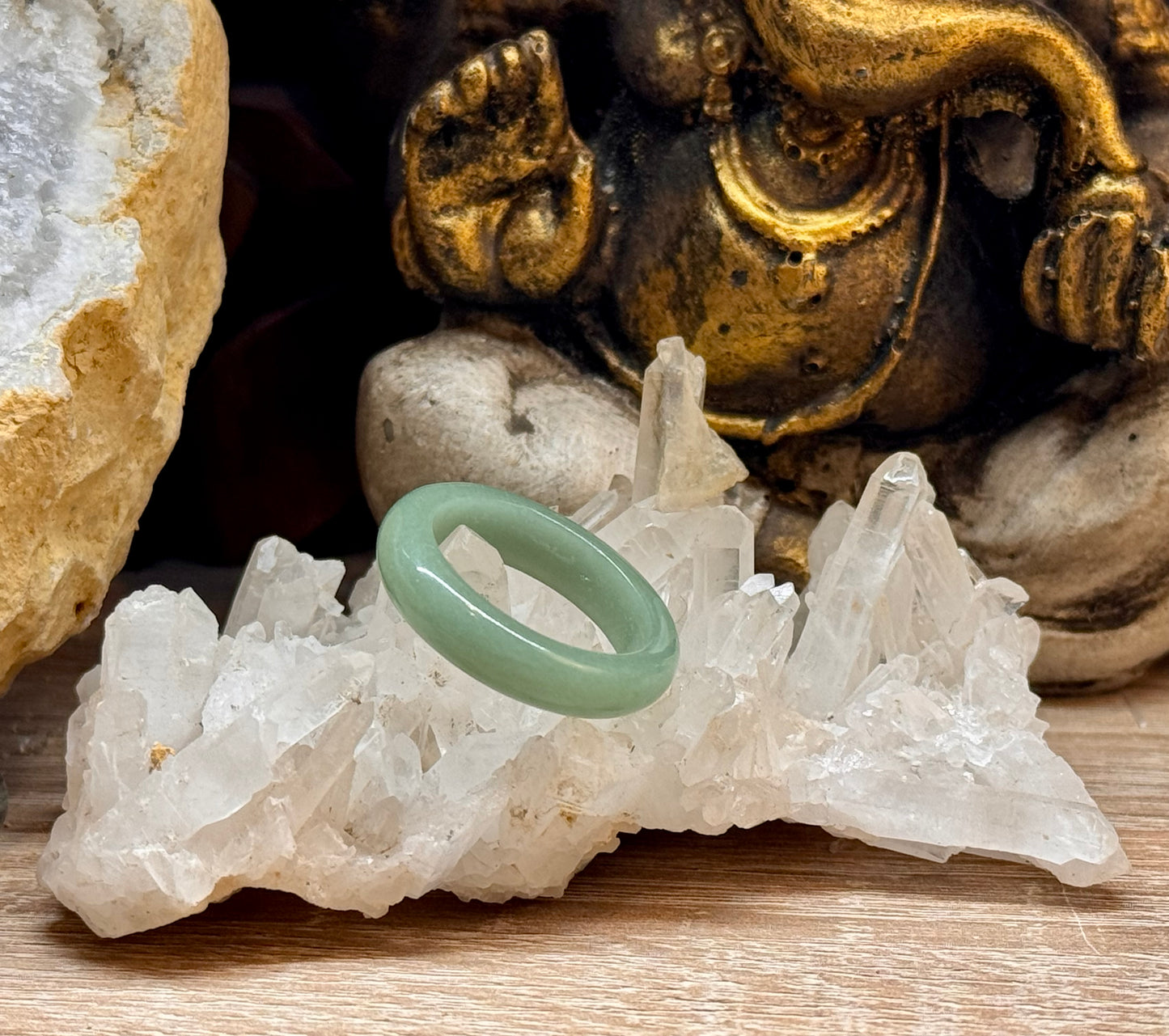 Anneau en Aventurine Verte