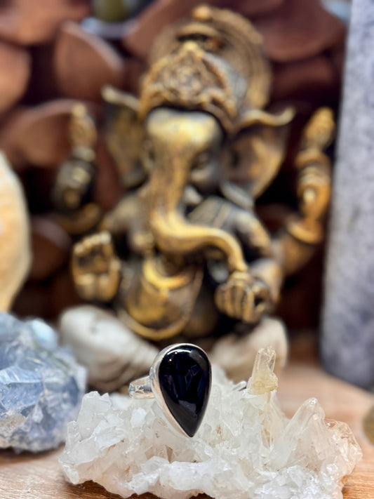 Bague en onyx noir