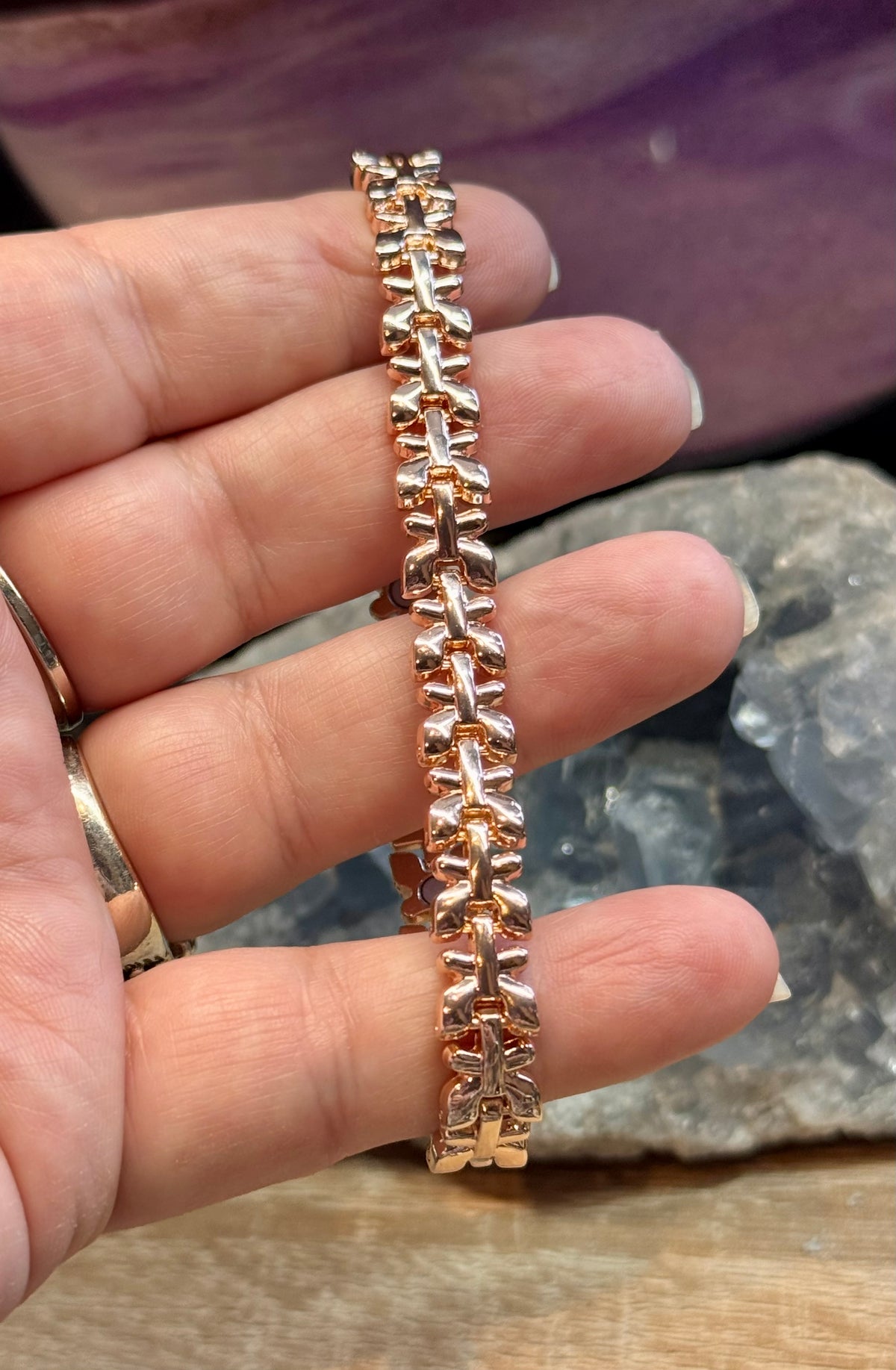 Bracelet magnétique avec aimants - papillons