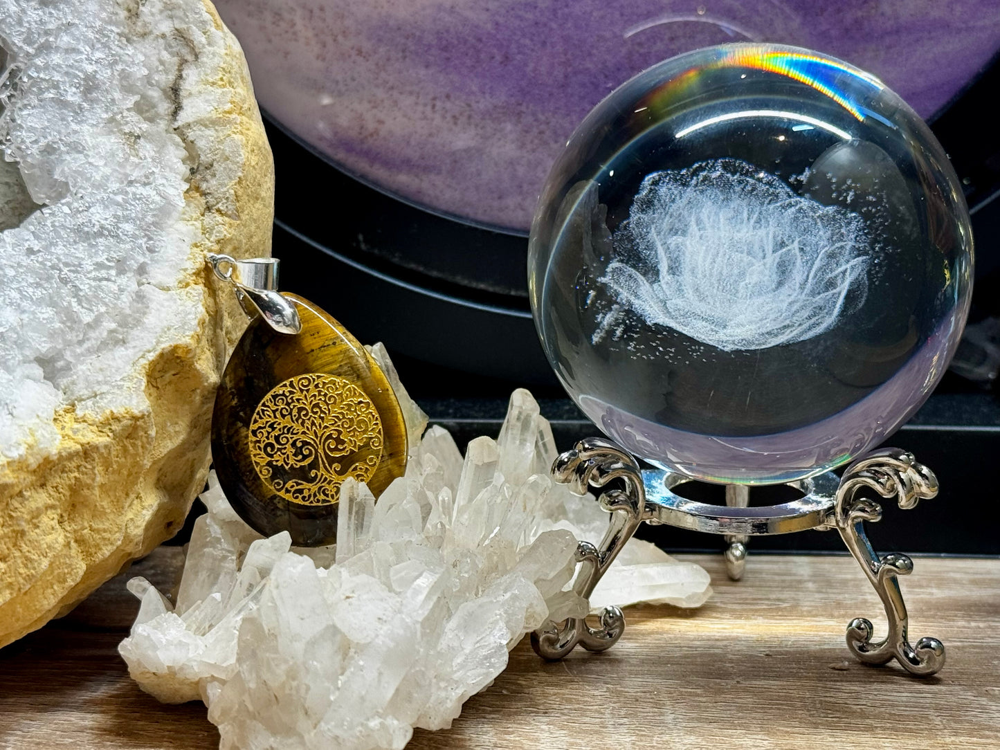 Pendentif goutte Œil de tigre