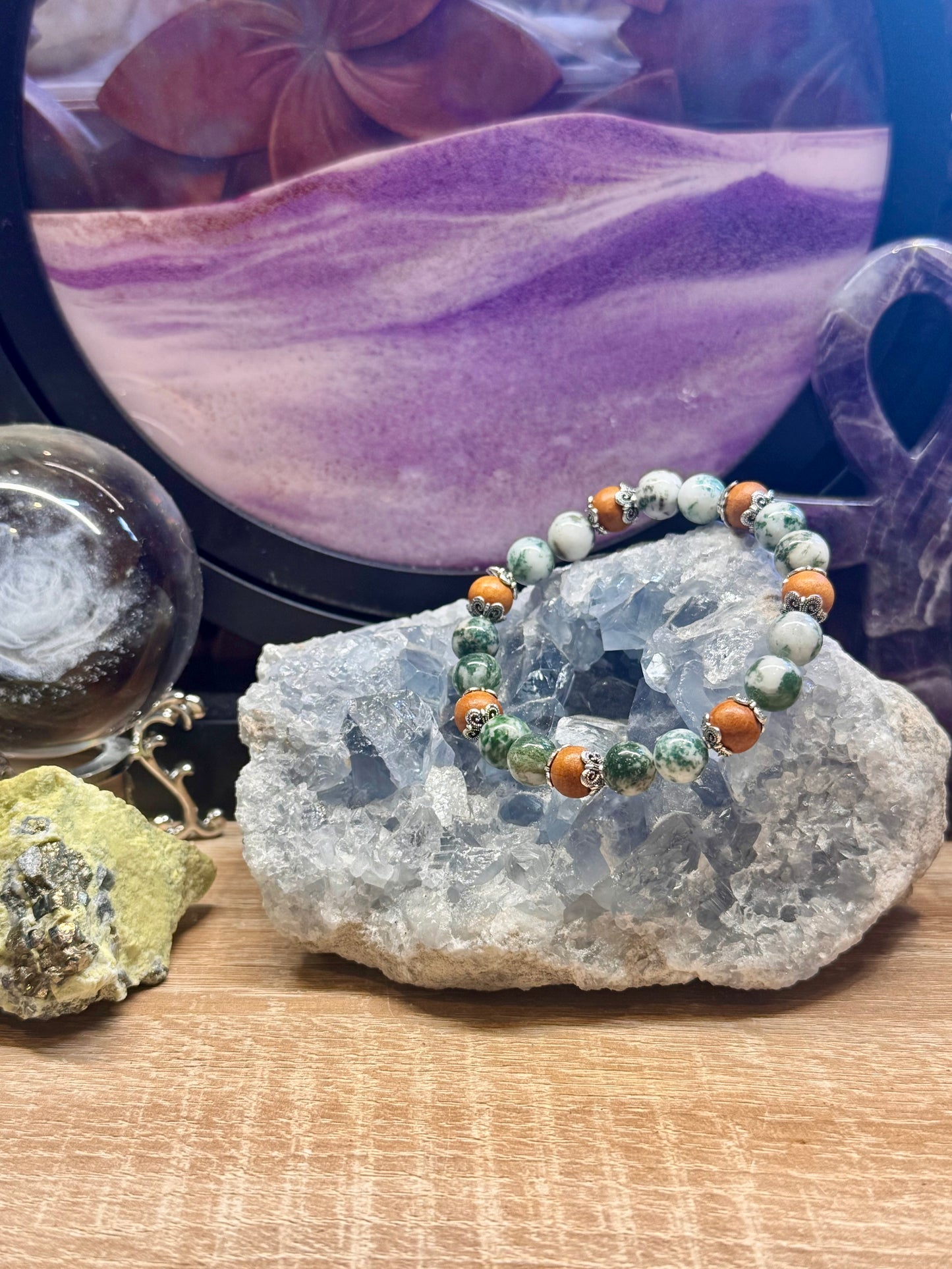 Bracelet de lithothérapie "Retrouver calme et Apaisement"