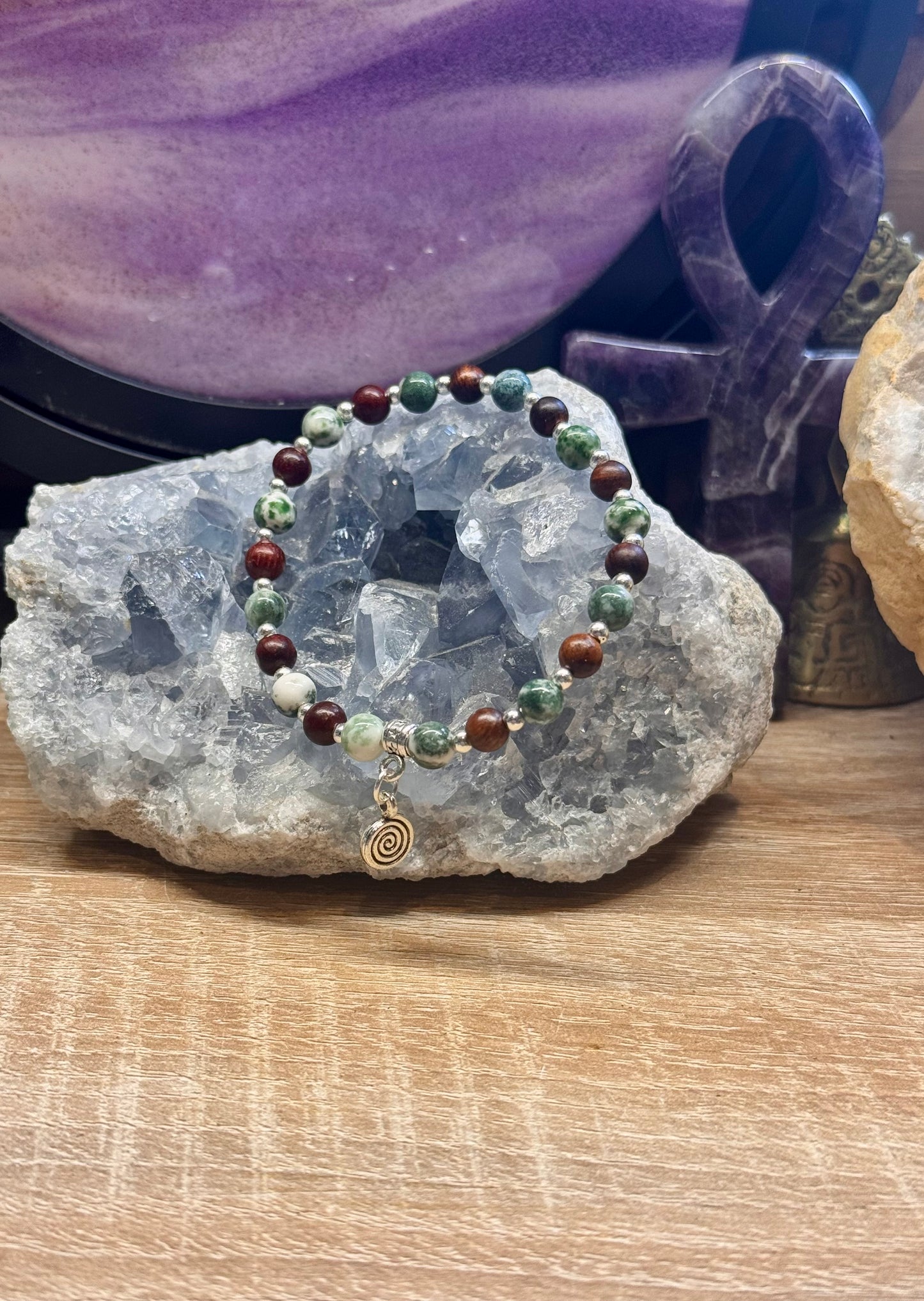 Bracelet de lithothérapie "Retrouver calme et Apaisement"