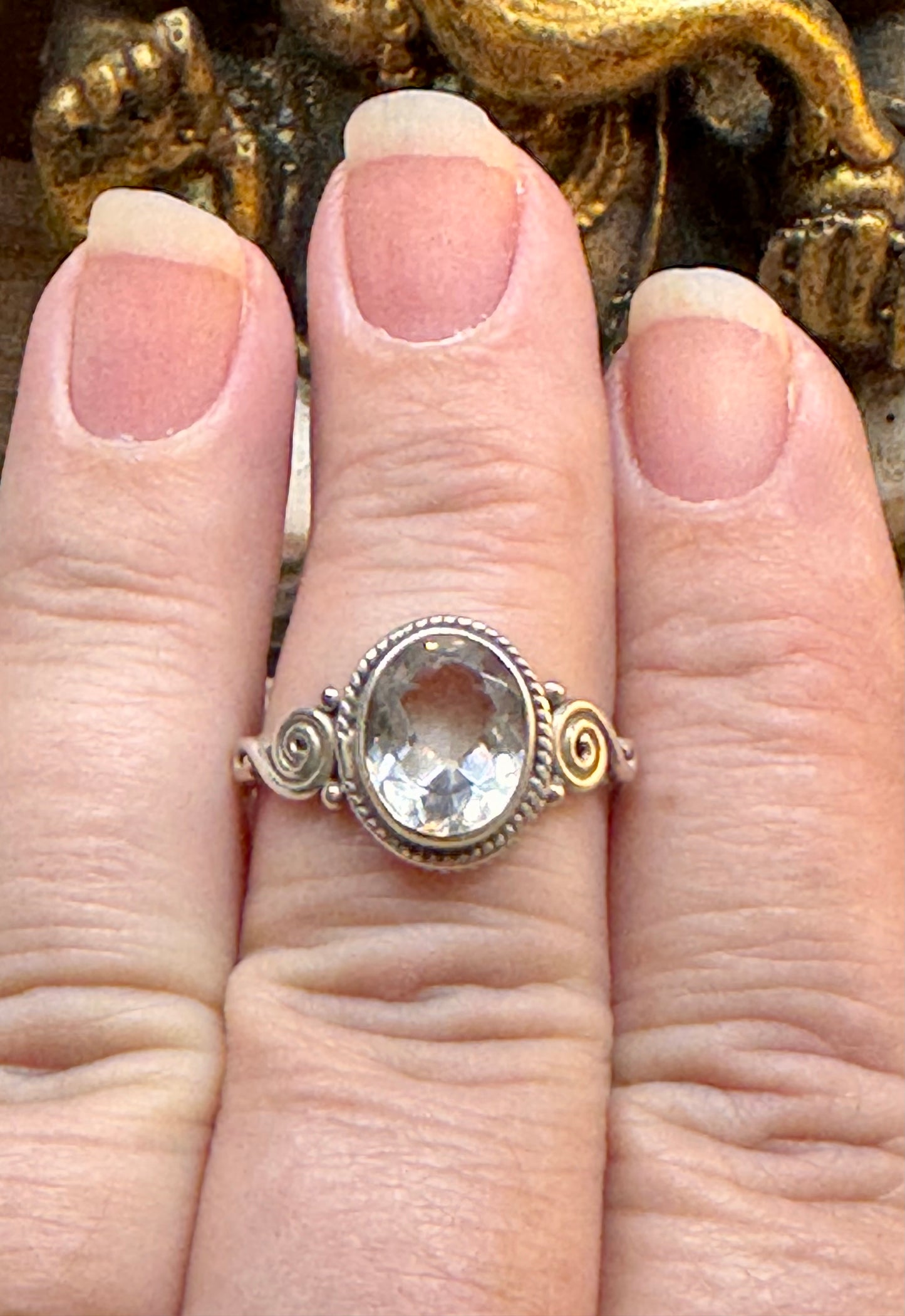 Bague Quartz Blanc
