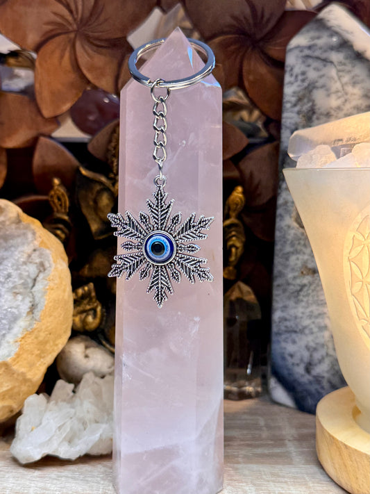 Porte-clé Œil de Nazar et Flocon de neige
