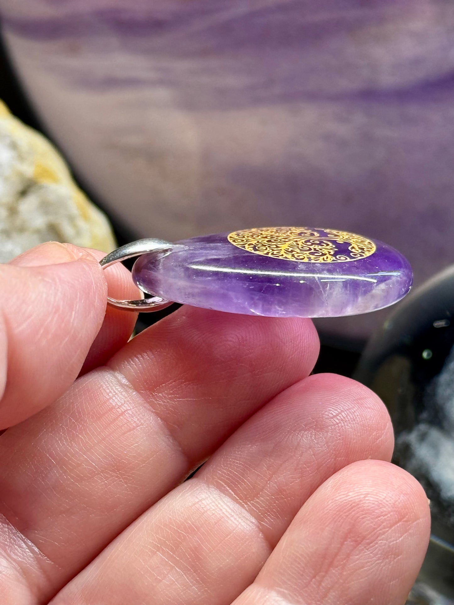 Pendentif goutte d’Améthyste