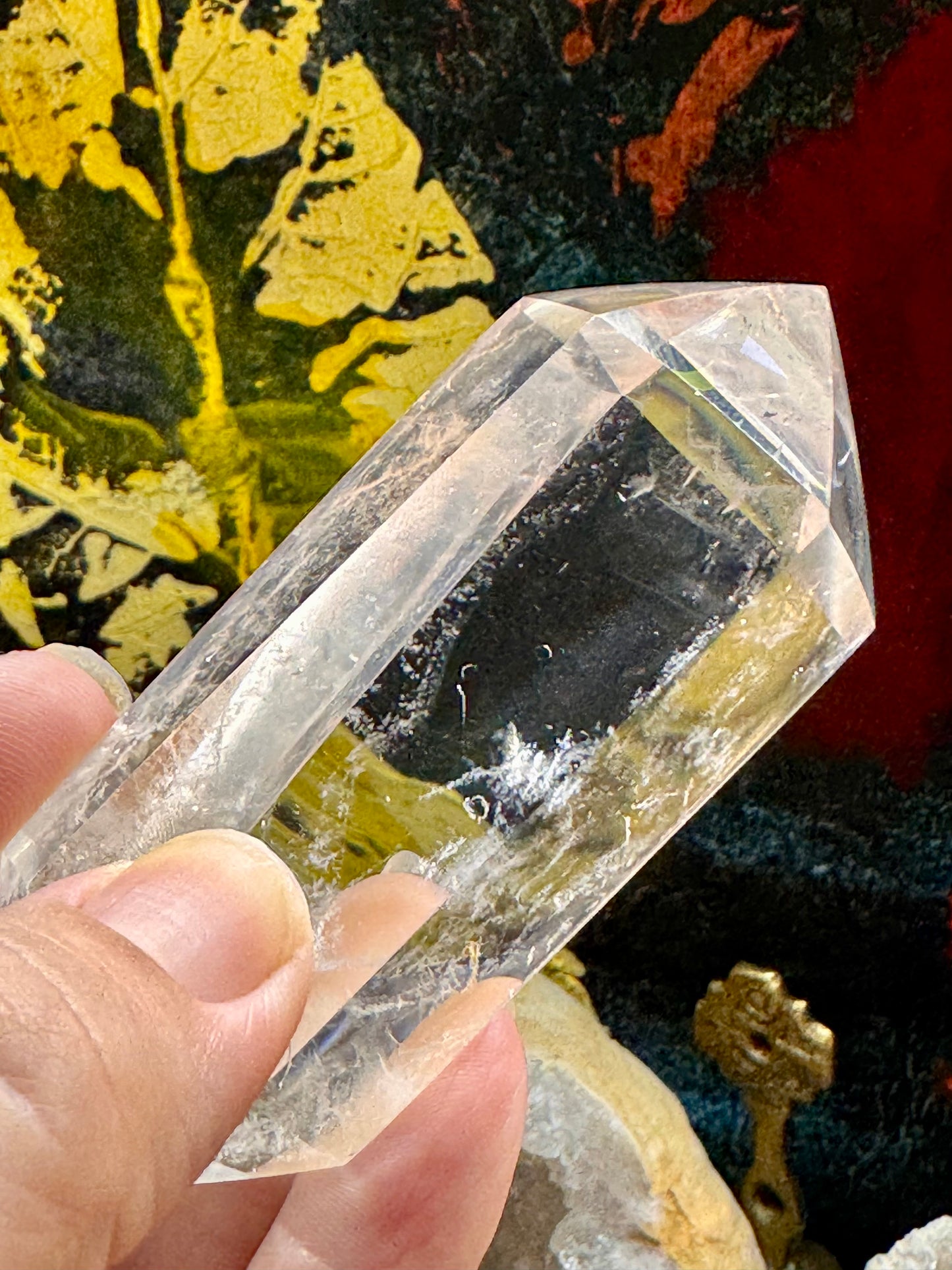 Pointe biterminée de quartz cristal