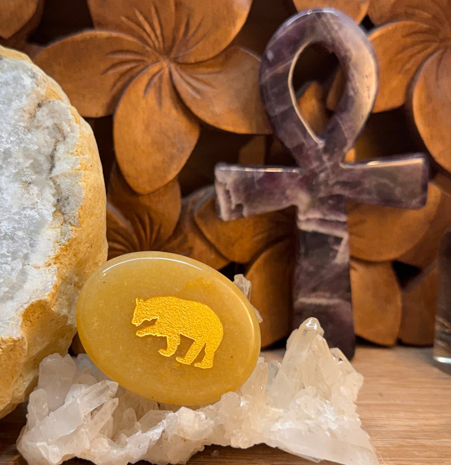 Galets gravés avec animaux