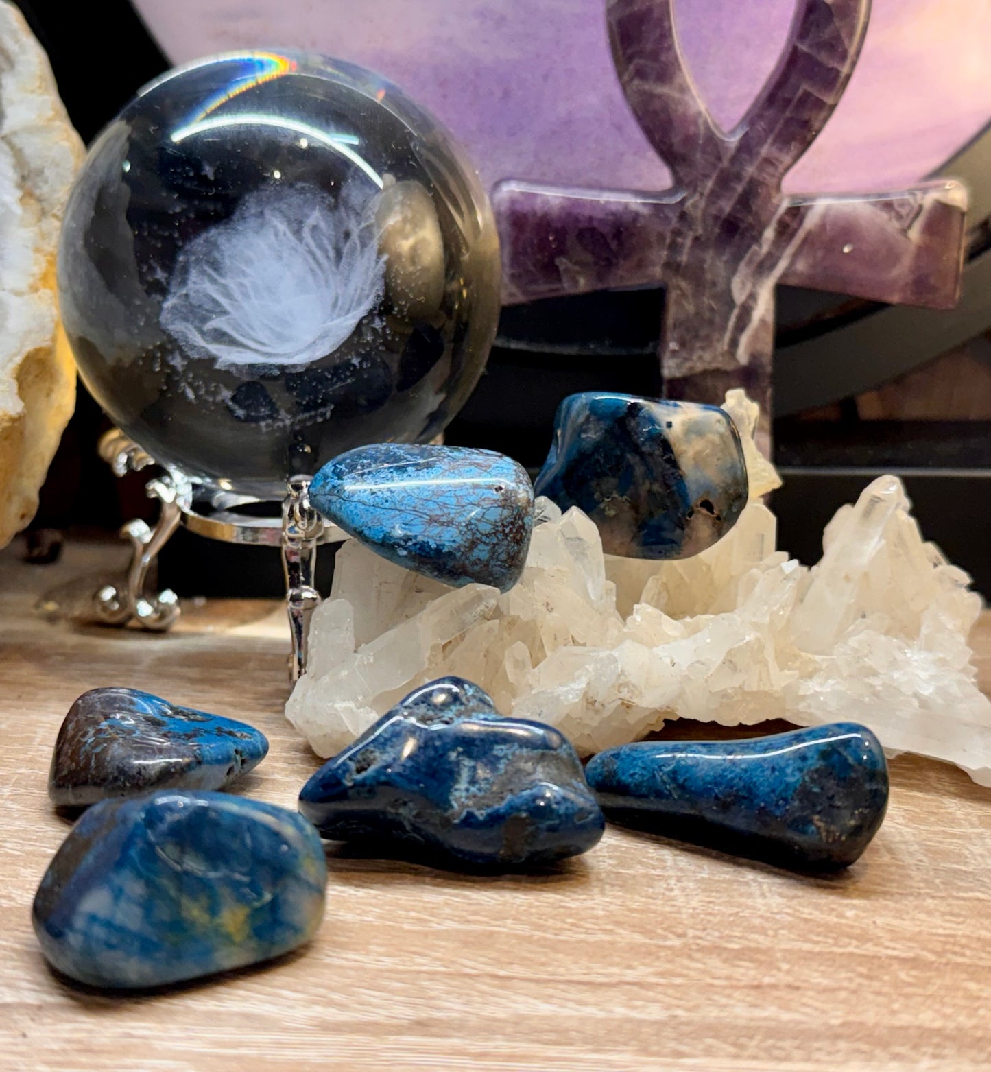 Pierres roulées de Shattuckite