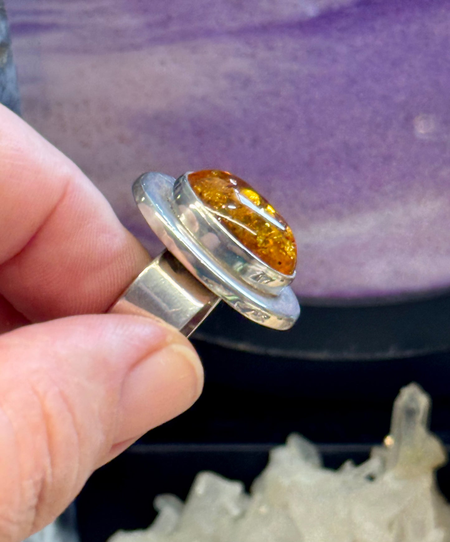 Bague en Ambre T53