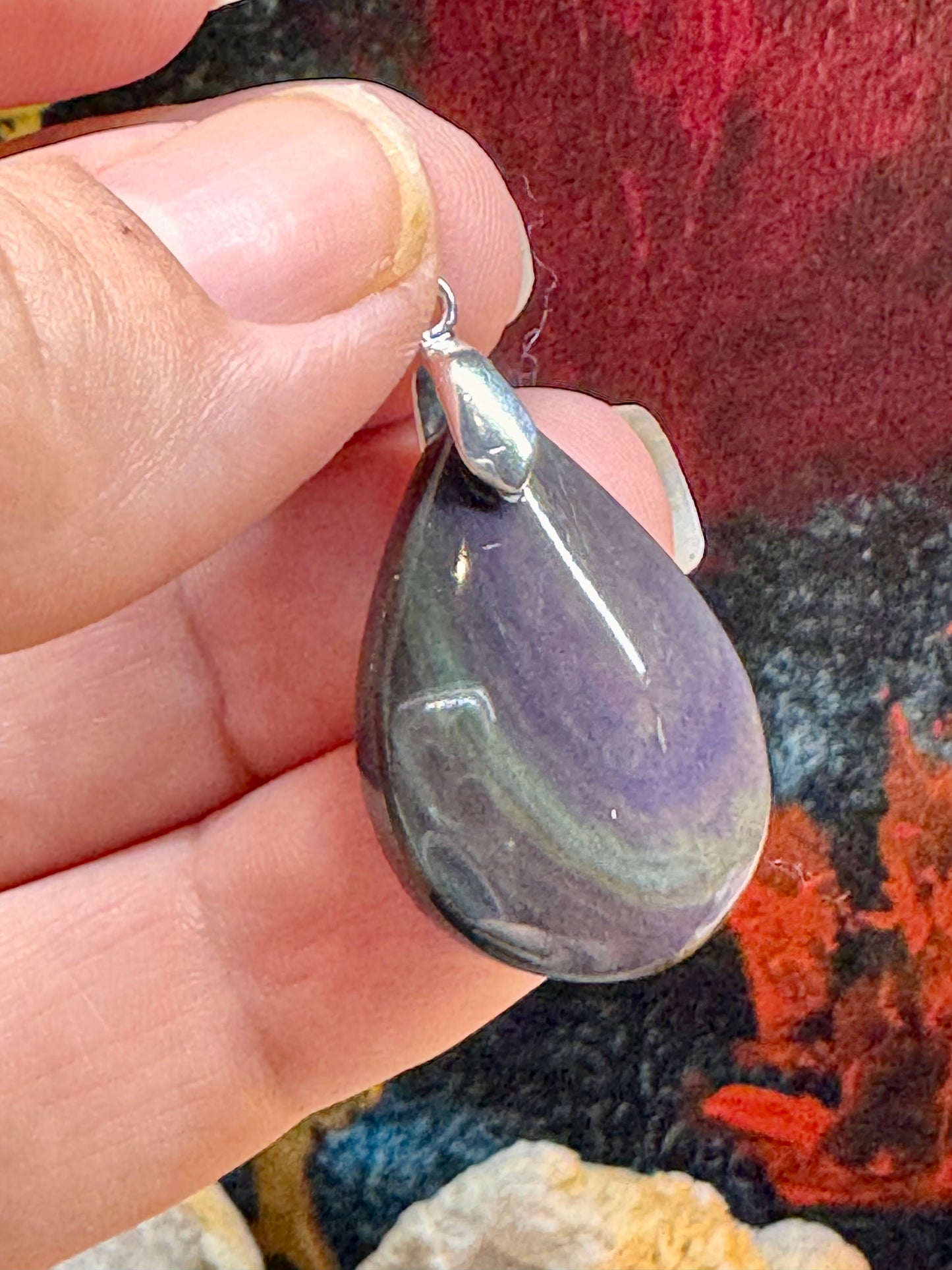Pendentif en obsidienne œil céleste