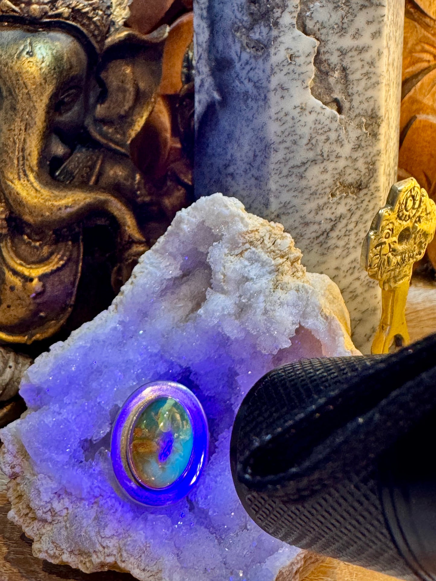 Bague ambre T58