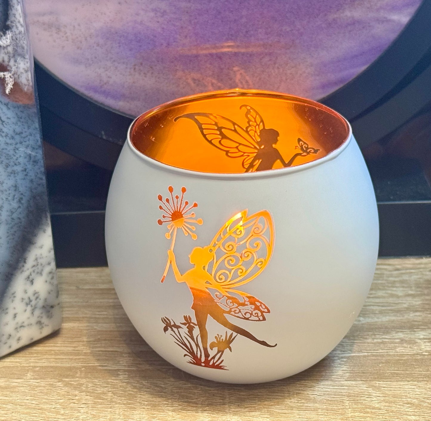 Bougeoir Fée en verre