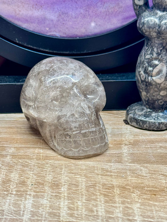 Crâne de Quartz Fumé