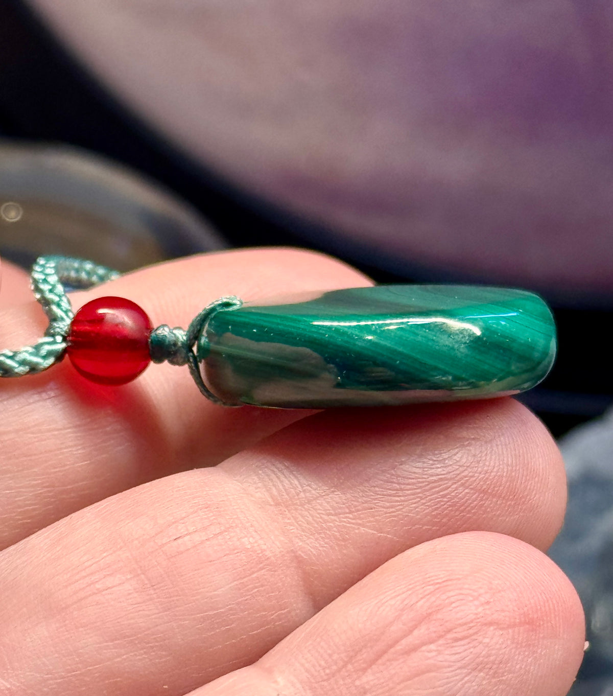 Collier ajustable Malachite 1