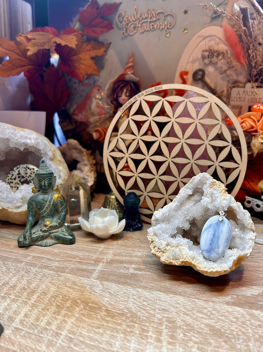 Pendentif d’opale bleue Owyhee