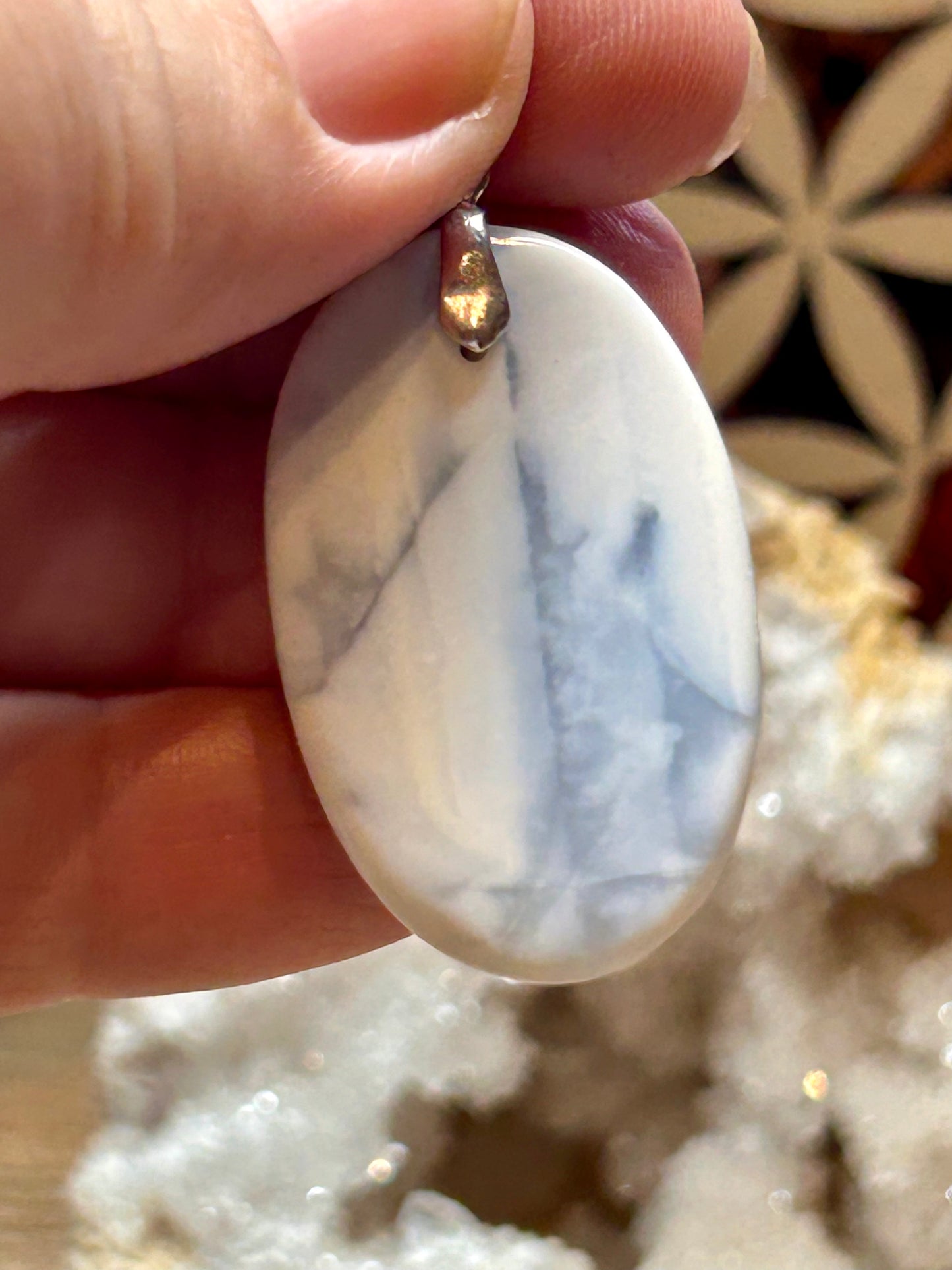 Pendentif d’opale bleue Owyhee