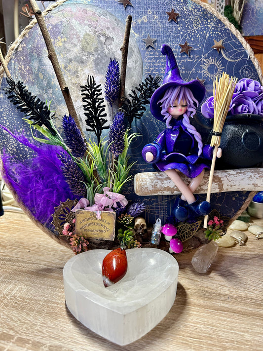 Pendentif en jaspe rouge