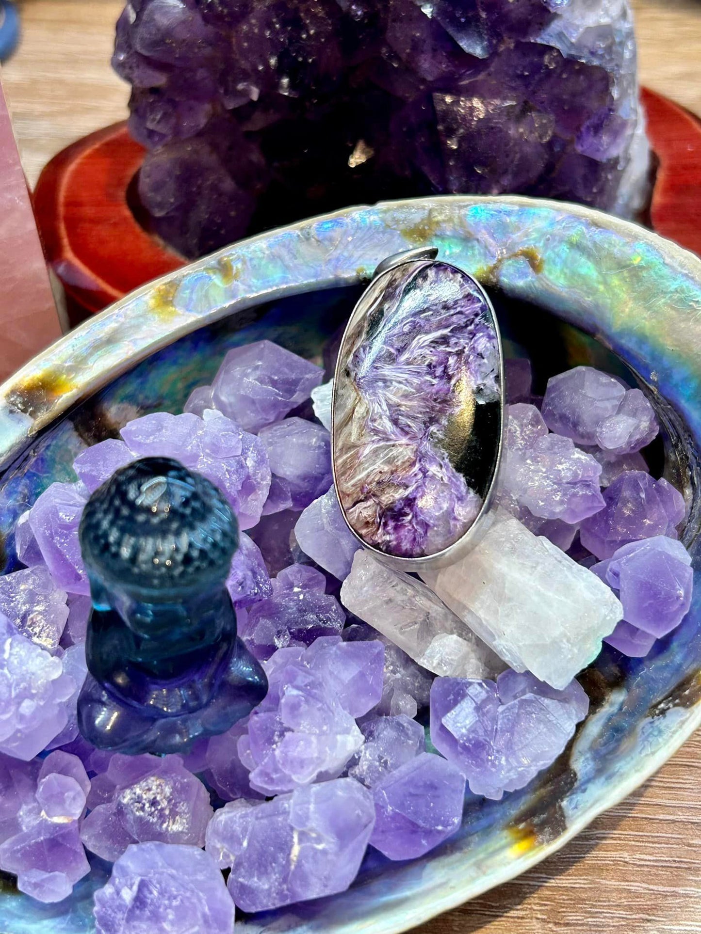 Pendentif en charoïte - argent 925