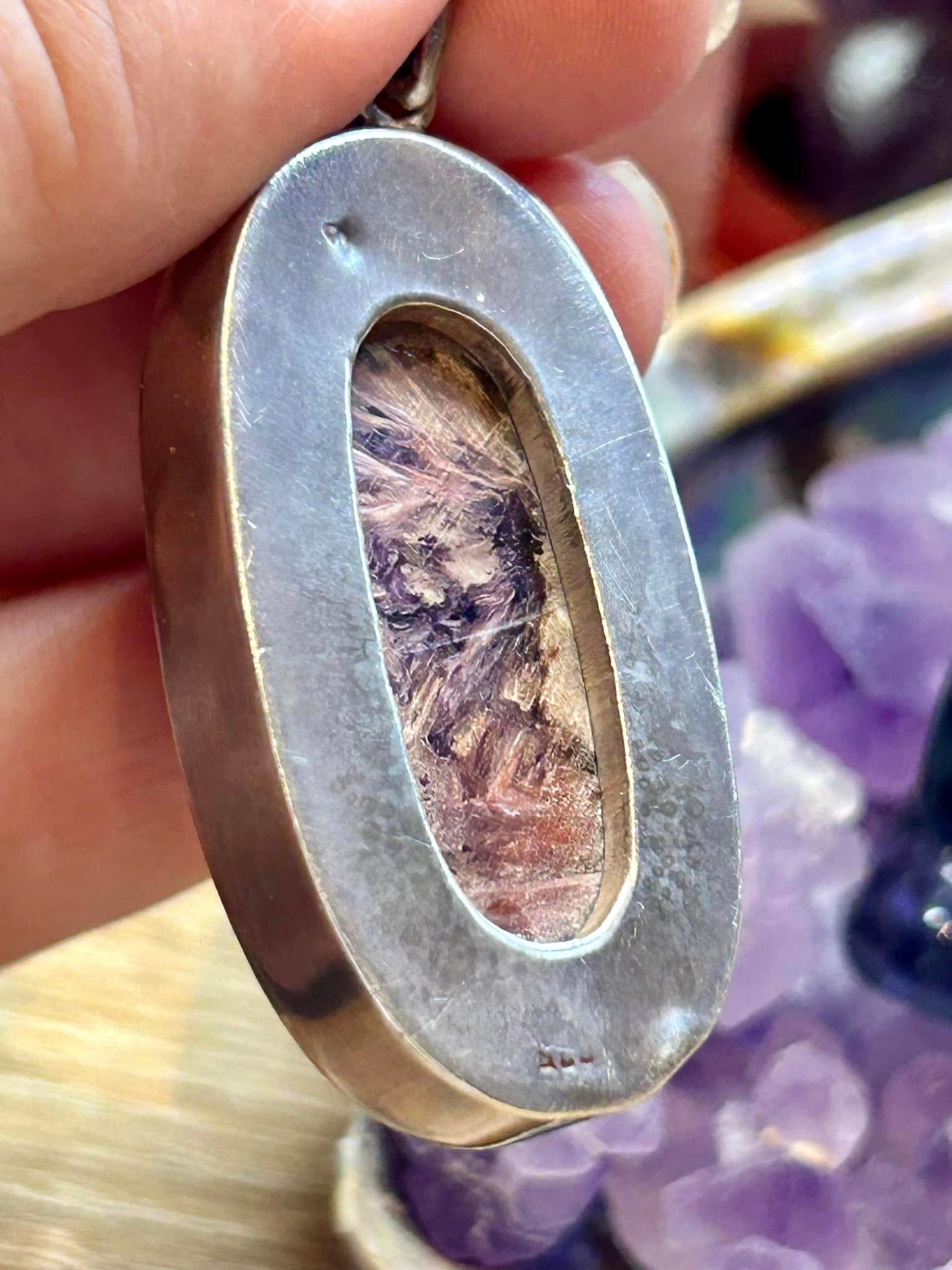 Pendentif en charoïte - argent 925