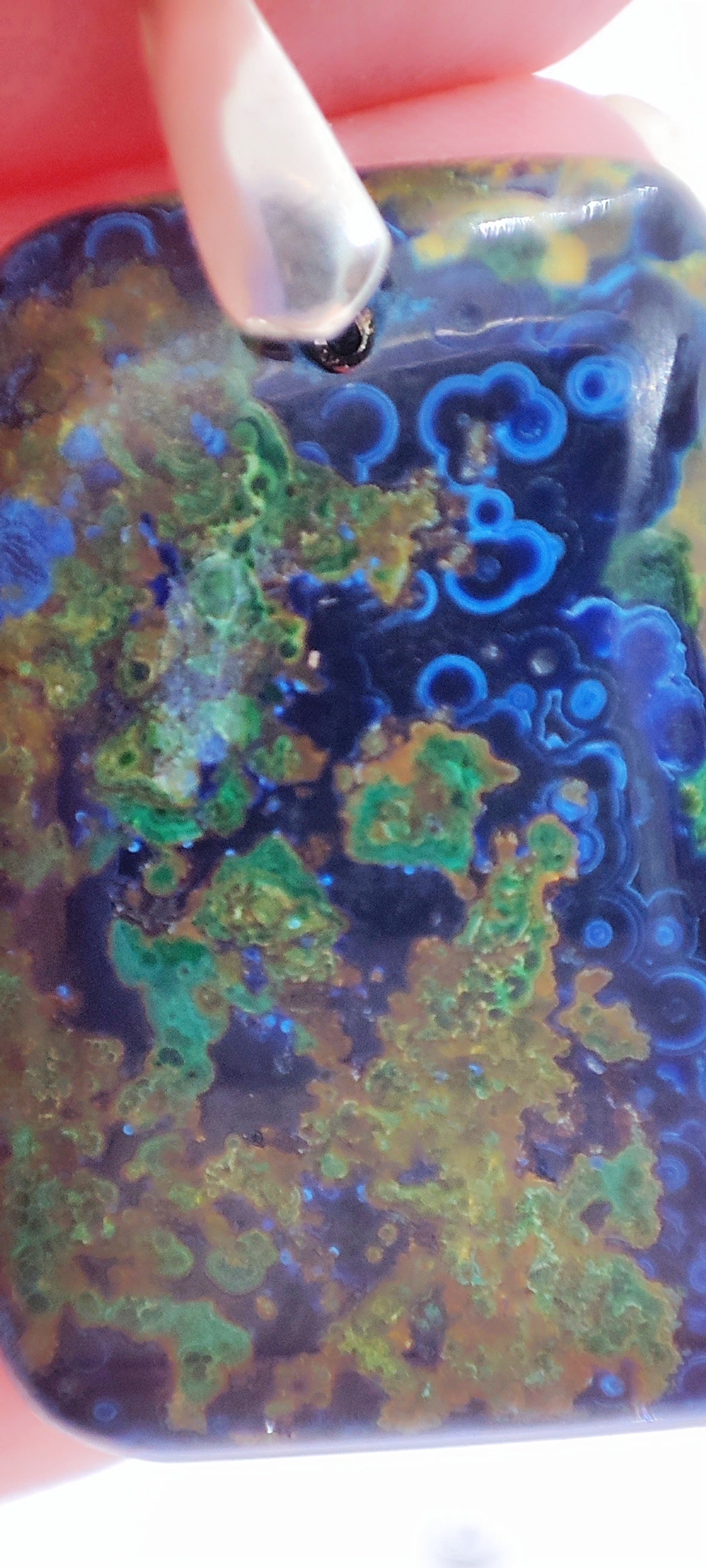 Pendentif en azurite malachite