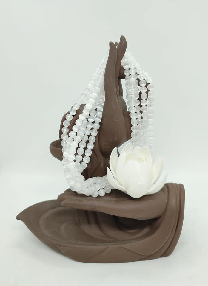 Fil de perles de sélénite 6mm