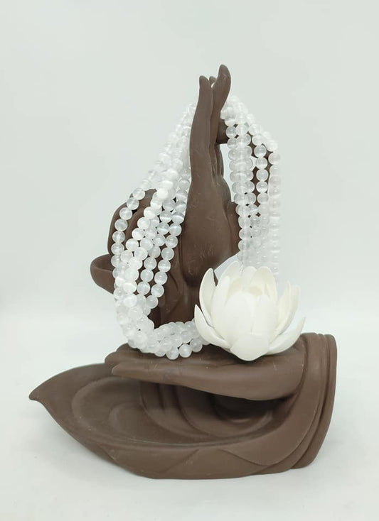 Fil de perles de sélénite 6mm