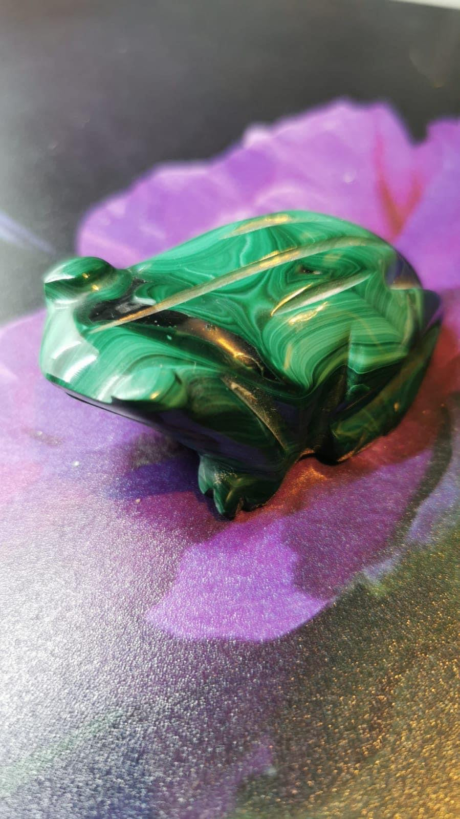 Grenouille en malachite
