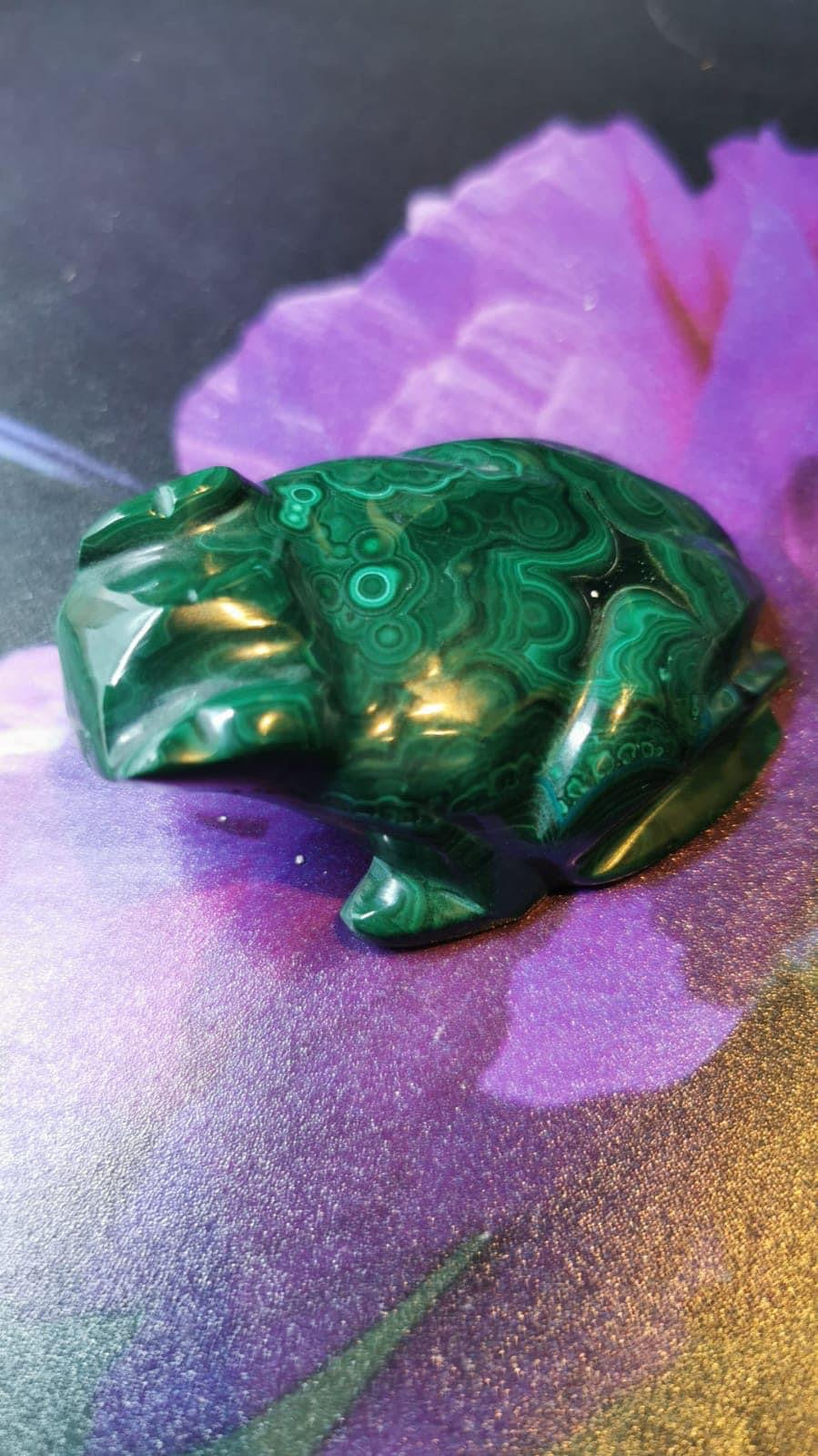 Grenouille en malachite