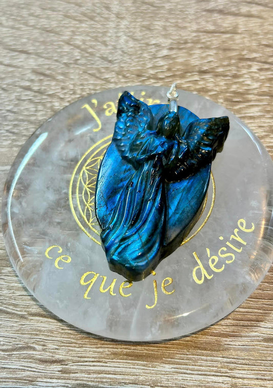 Pendentif en labradorite "ange"