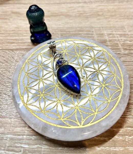 Pendentif goutte en argent 925 et améthyste