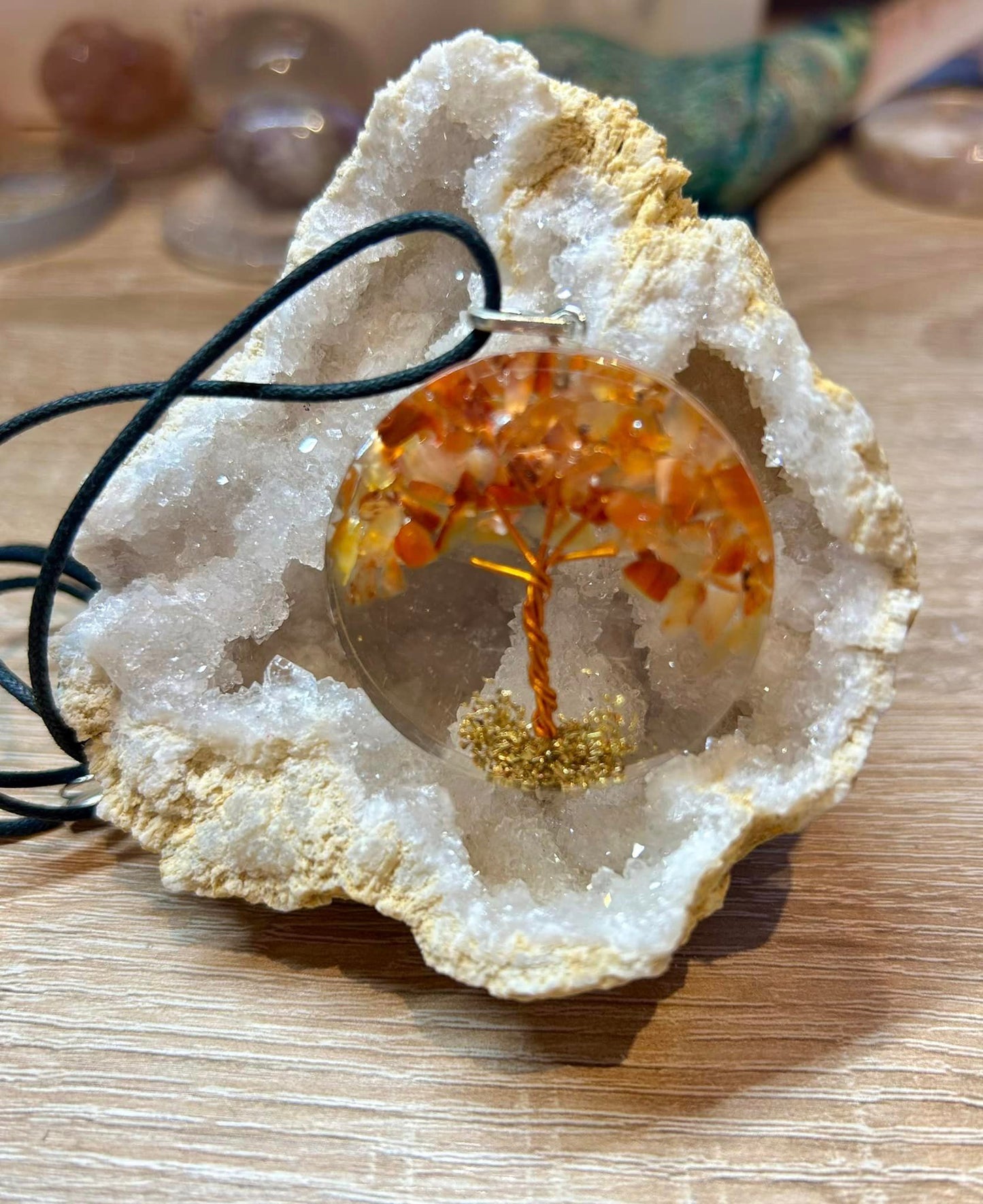 Pendentif orgonite cornaline