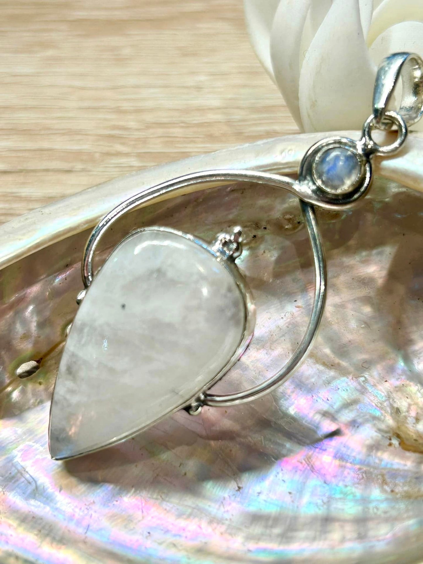 Pendentif en argent 925 - Pierre de lune