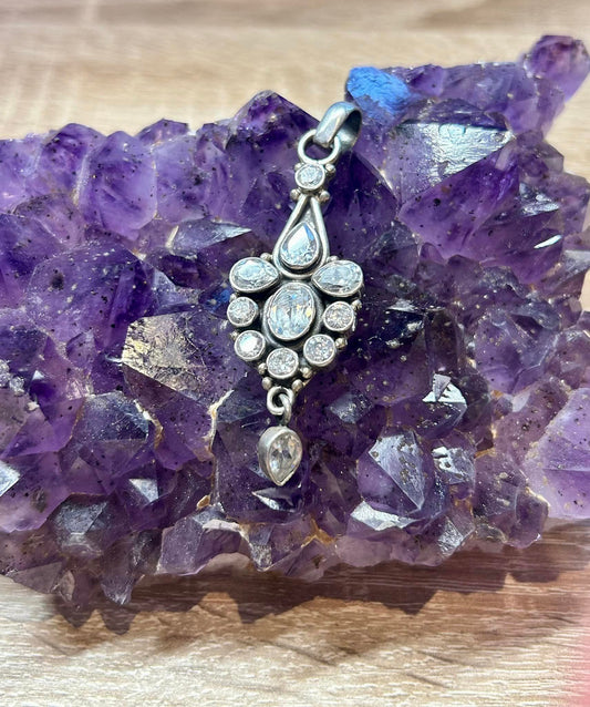 Pendentif de zircon en argent 925